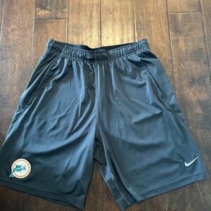 Nike Men's Miami Dolphins Dark Gray Athletic Shorts